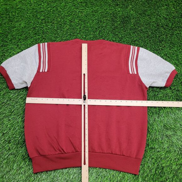 Vintage 90s Line-Up Colorblock Sweatshirt Women XL 23x24 Red - Picture 3 of 12